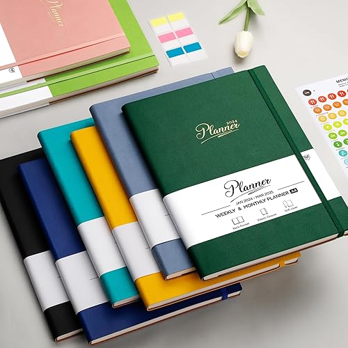 Miniatura 7 de EMSHOI Agenda semanal mensual de 8.5 x 11 pulgadas, con 15 meses, descripción anual 2024-2025, vacaciones 2024-2026, calendario anual, seguimiento