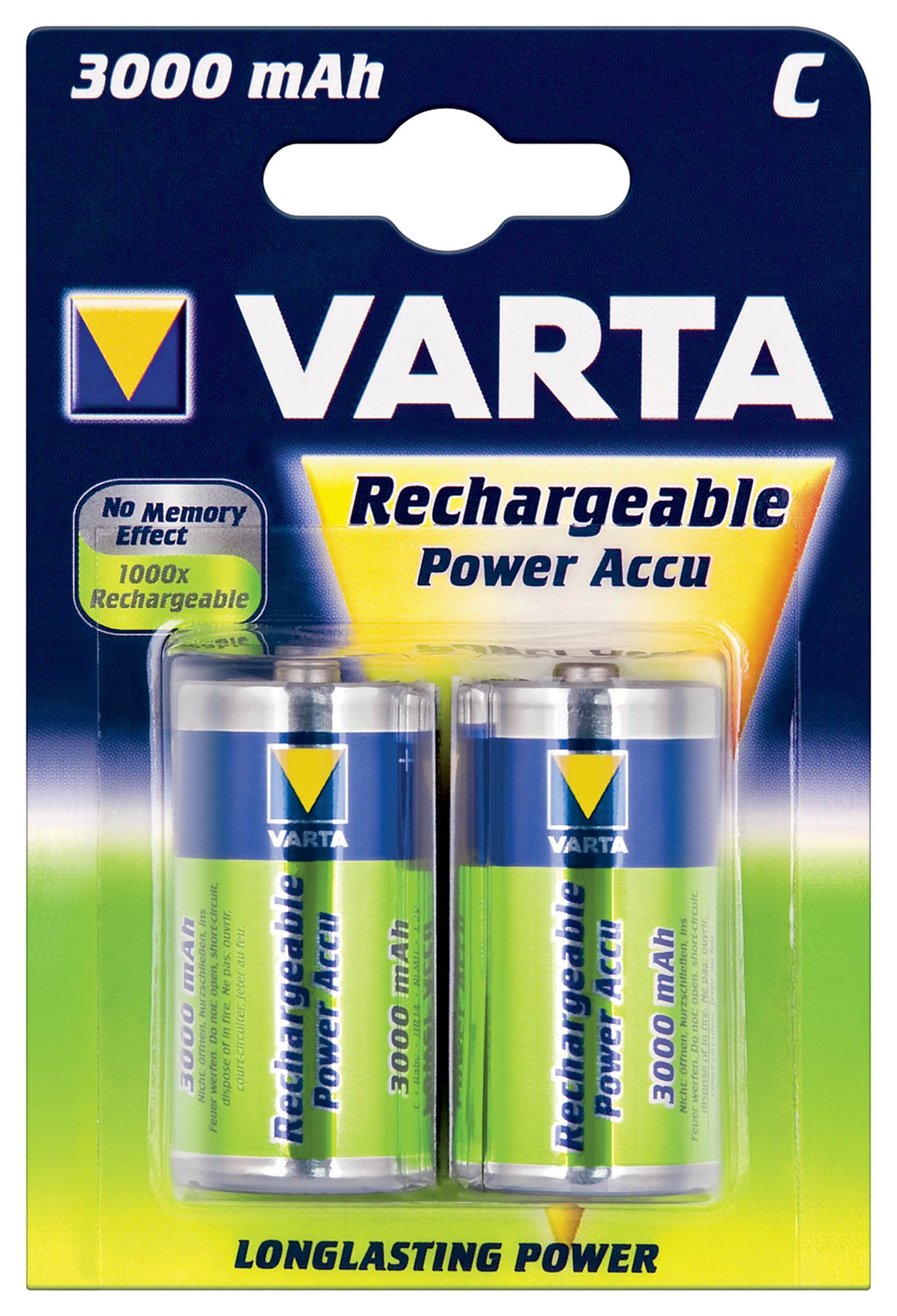 Varta 56714101402 Pack de 2 Piles C 3000 mAh Vert