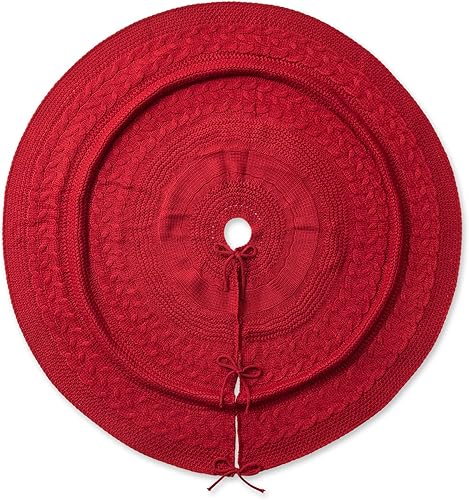 Miniatura 8 de Glitzhome Falda de árbol de Navidad de felpa blanca de 48 pulgadas de profundidad, falda grande para árbol de Navidad, adornos de árbol de Navidad,