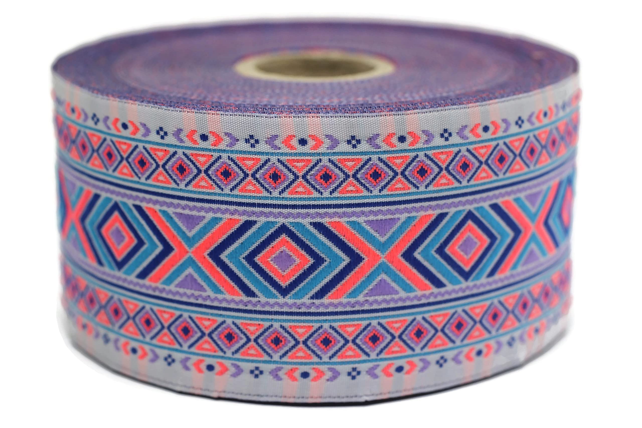 10 Meter Web Borte Webband Jacquardborte Trachtenborte Stickerei Bunt Africanisch Motiv 100mm