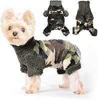Vista 12 de Suéteres para perros pequeños para invierno, pijamas de perro de tamaño pequeño para niños y niñas, ropa de forro polar para mascotas, atuendo
