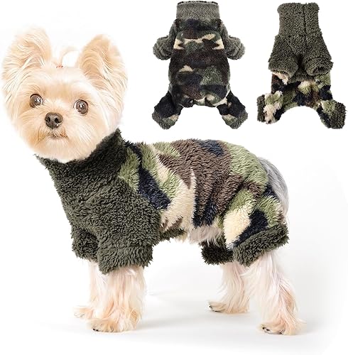 Miniatura 15 de Pijamas para perro, suéter de vellón para perro, ropa para cachorros lindos para perros pequeños, ropa de chihuahua, Yorkie, niña y niño, suéter