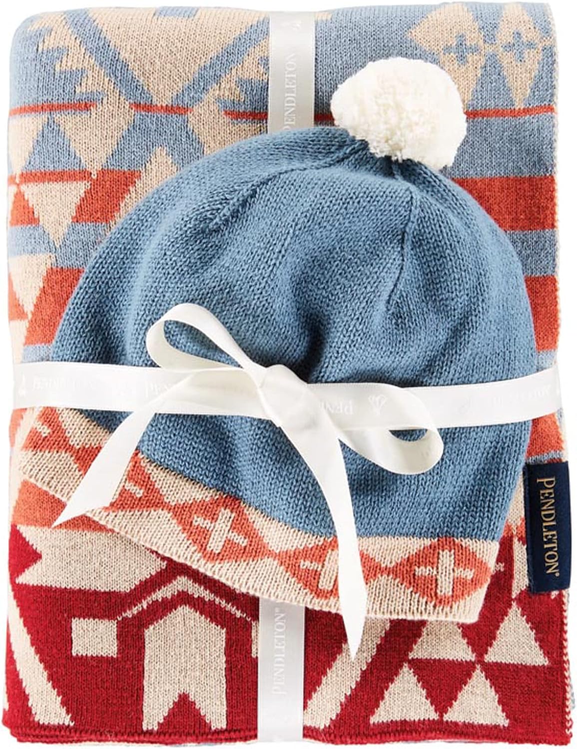 PENDLETON ニットシェルパベビーブランケットとビーニーギフトセット キャニオンランズ ワンサイズ