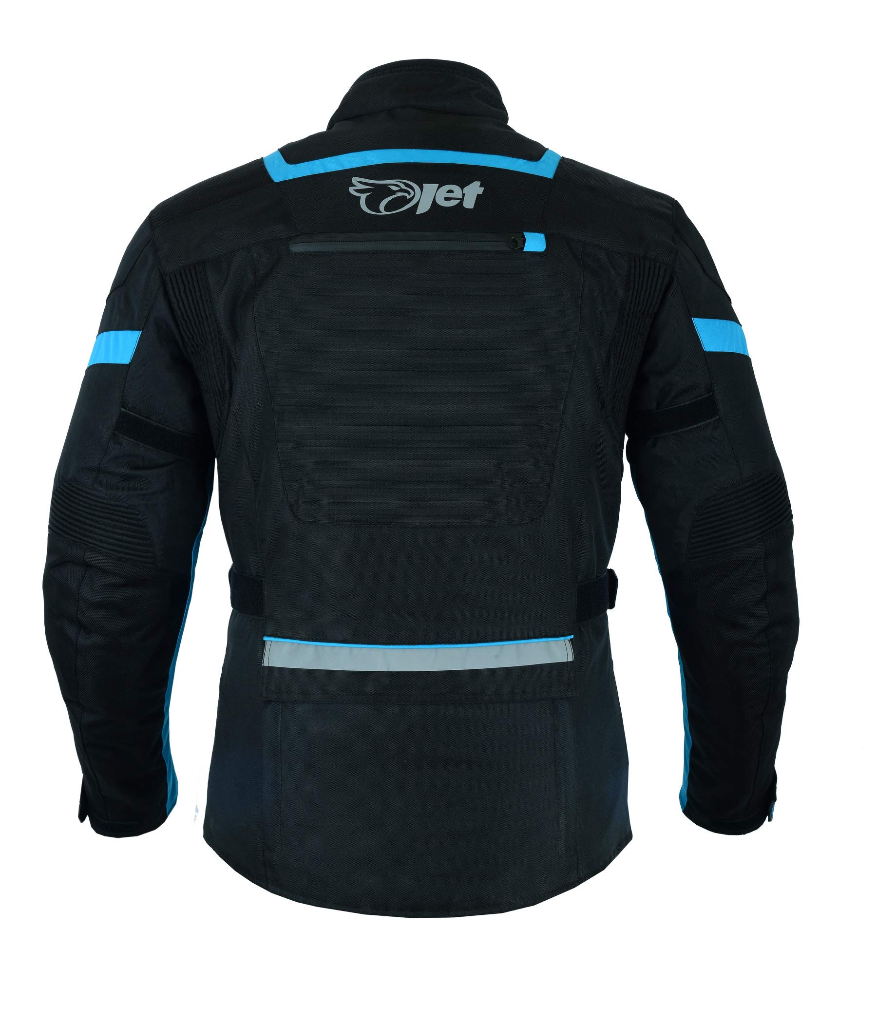 Jet Chaqueta Moto Hombre Textil Ventilación con Protecciones Reflexivo Cremalleras impermeables Verano Invierno Múltiples puntos de ajuste ARMADA