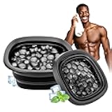 Face Bowl for Ice - Ice Face Plunge Bowl Collapsible, Silicone Facial Tub for Cold Water Therapy, Large Portable Ice Bath Basin for Skin Tightening, Puffiness Relief, Dunking and Rejuvenation, Unisex