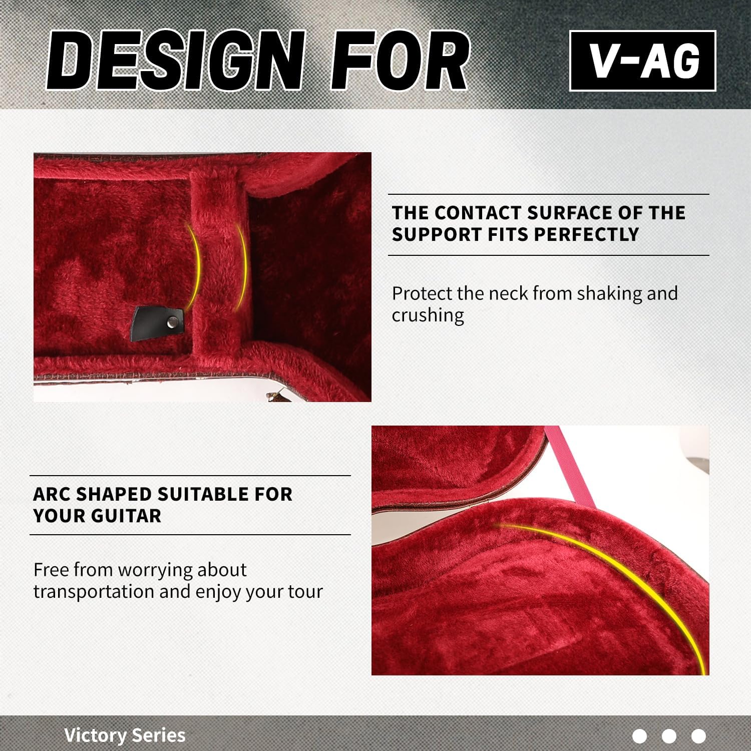 GHOSTFIRE Hard-Shell Cases Acoustic Guitar Case Super thick fit for Acoustic (AG)