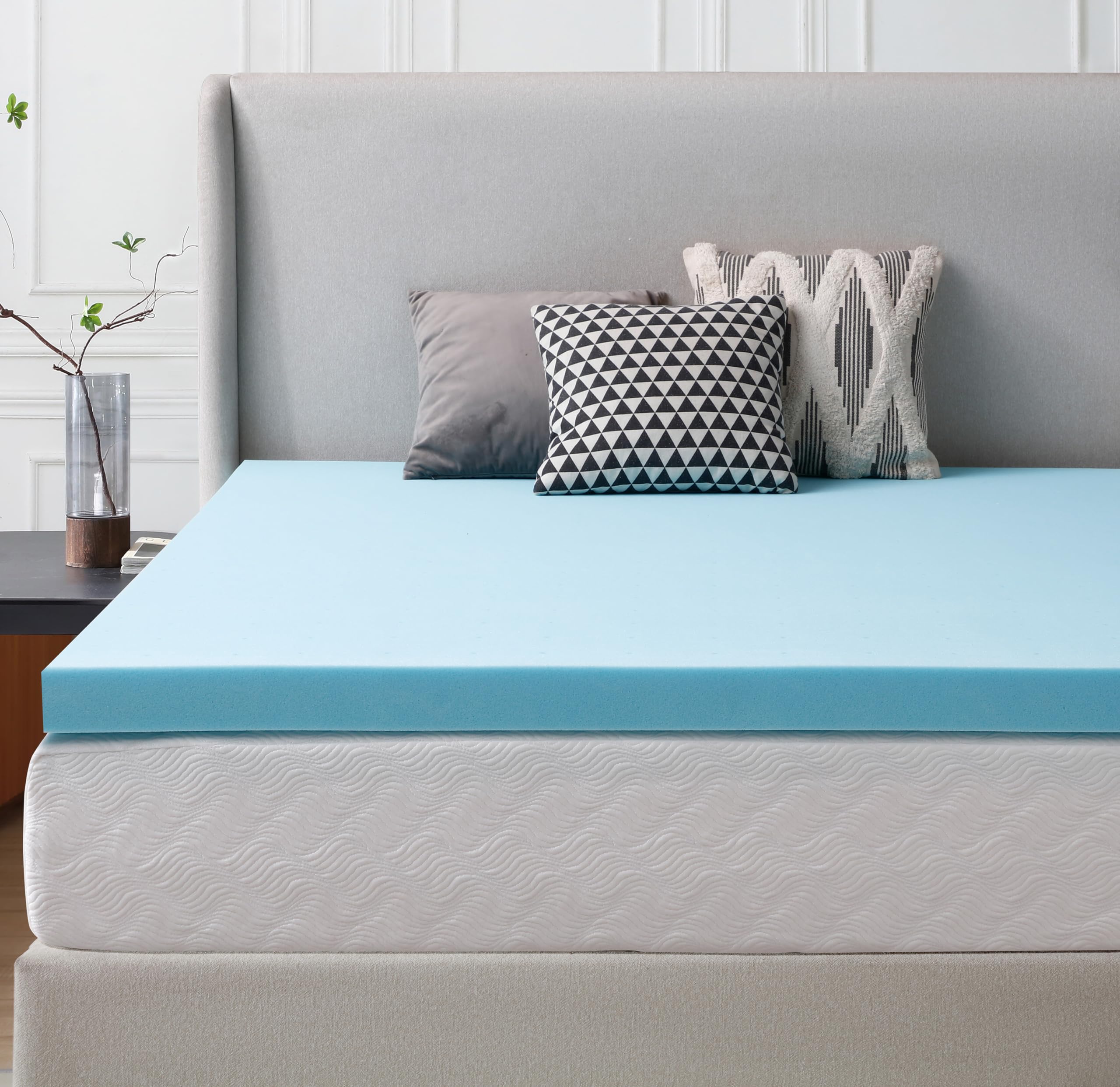 L'Baiet Cooling Gel Memory Foam Mattress Topper | 3