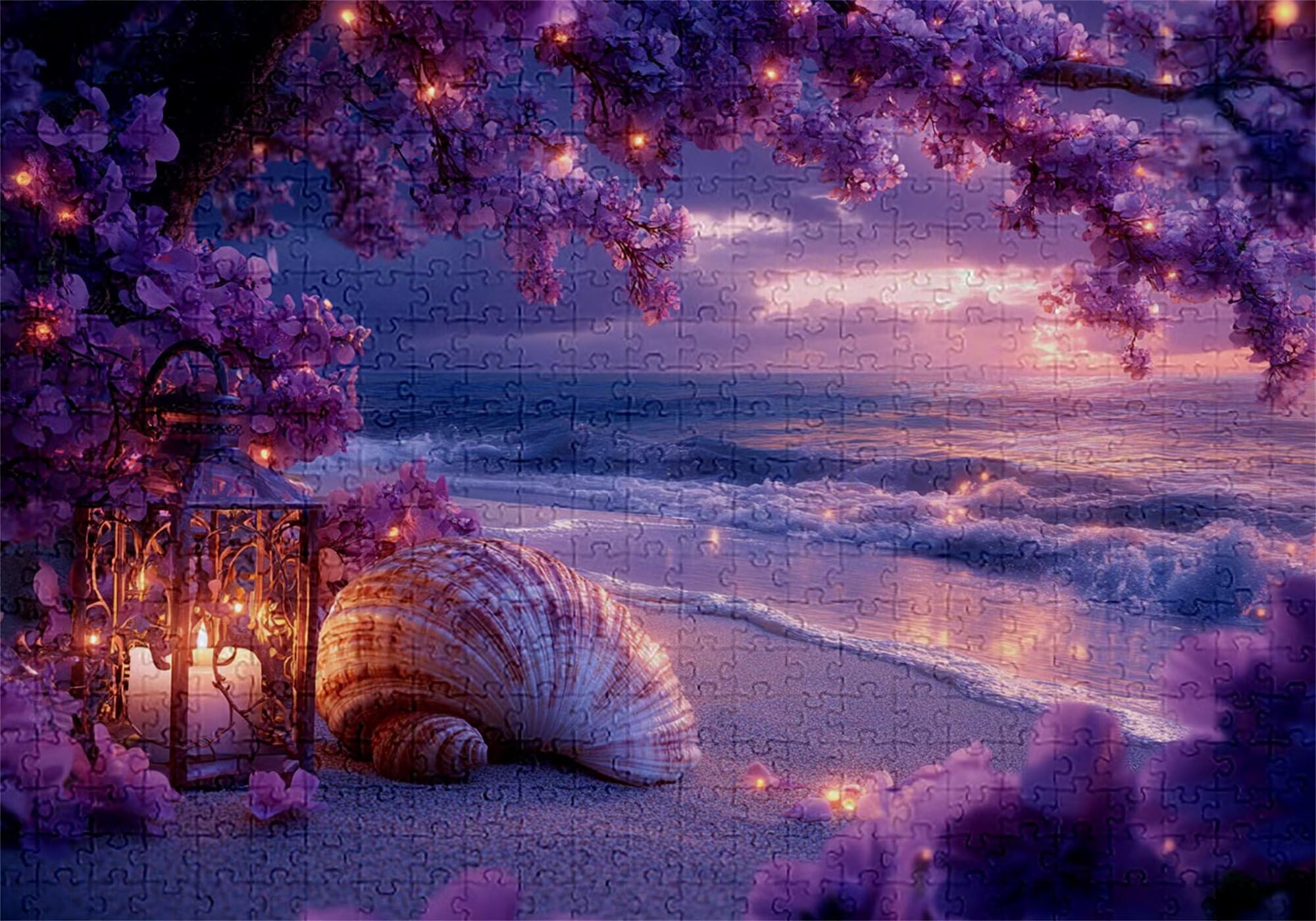 Puzzle 4000 elementów plaża puzzle dla dorosłych muszla 141 x 87 cm unikalne rzemiosło klasyczne drewniane układanka 3D do rodzinnych gier biznesowych, układanka do samodzielnego wykonania nawet do