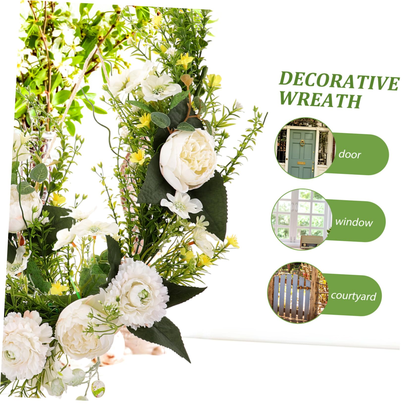 Per Porta Decorazione Fiori Artificiali Delicato Festone Architrave Casa Giardino
