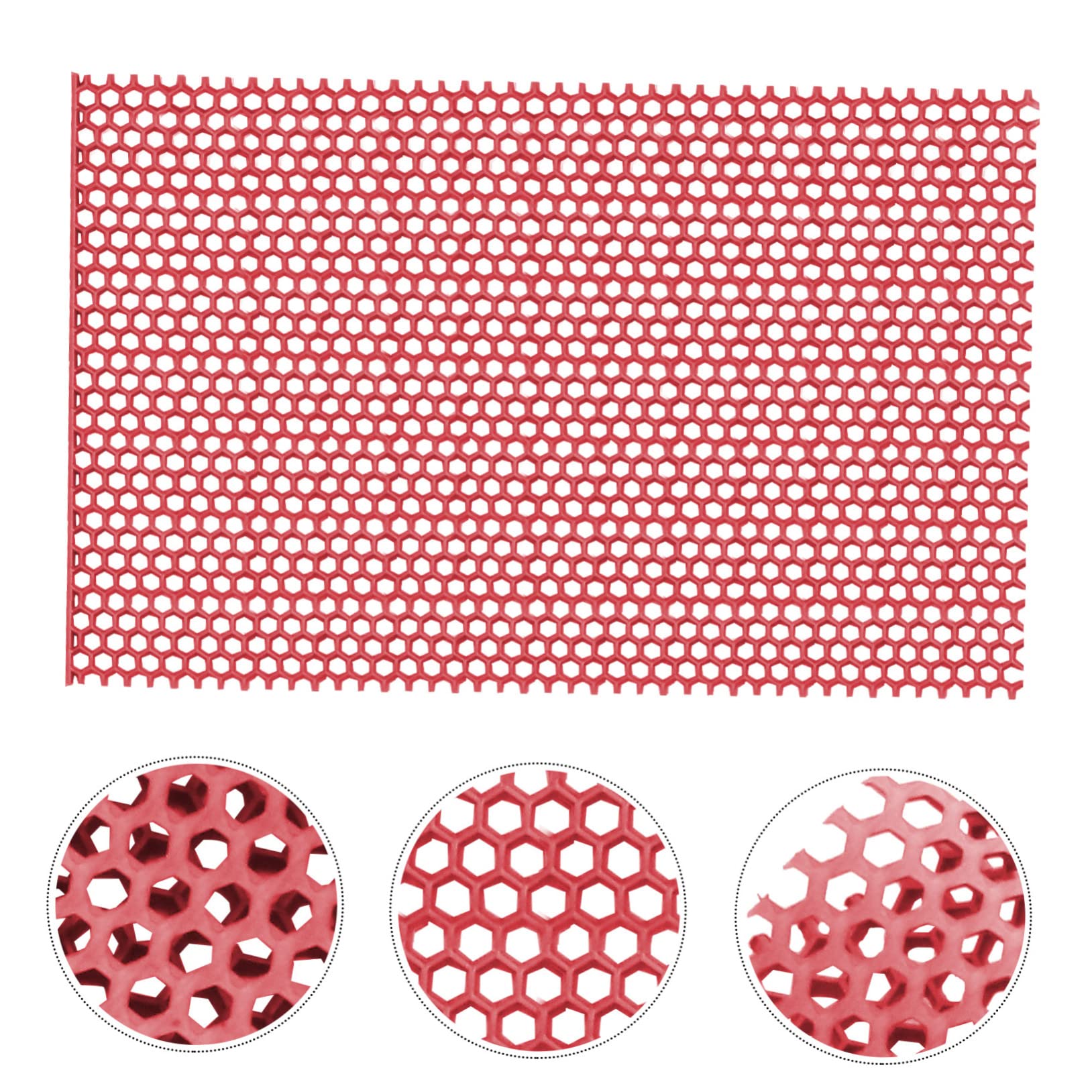 Tappetino Base Isolante per Gabbia in Pvc per Cani Bordi Arrotondati Accessorio Veloce Drenaggio Dell'urina per Recinto Animale Domestico per Cuccia Rossa