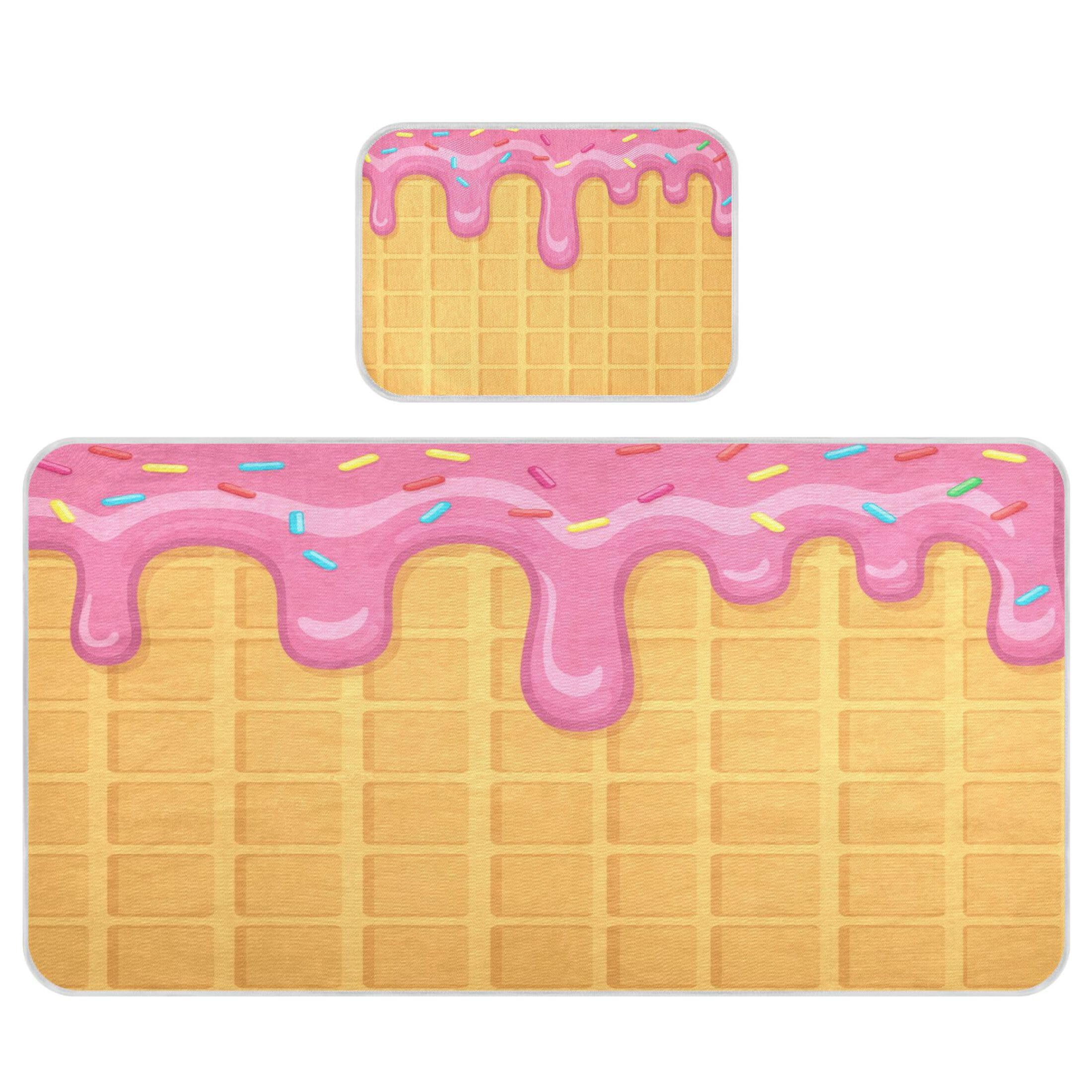 Takiito Waffle with Pink Dripping Baby Cooling Mattress Pad, Soft & Breathable Cooling Mat Keep Baby Cool in Summer 28x52 in, Nursery Essential