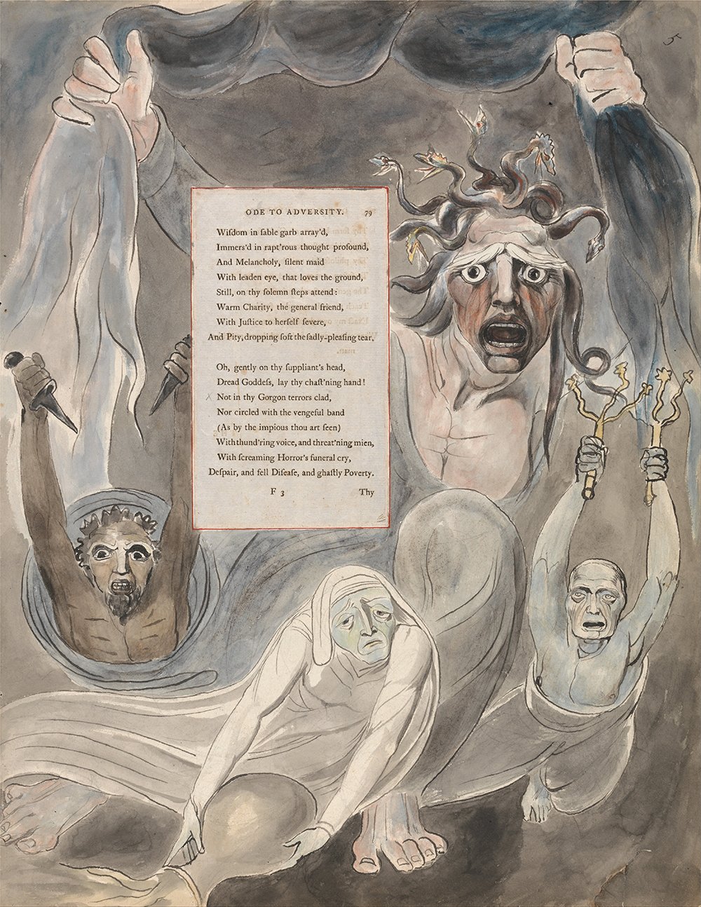 William Blake Ode to Adversity 3 habiller grand mur vide décoration tableau encadré