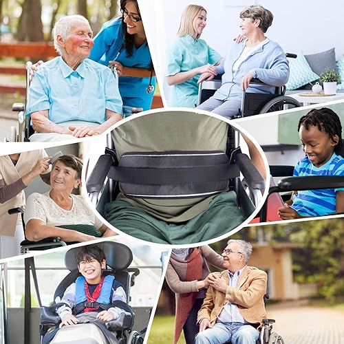 Miniatura 7 de Cinturón de seguridad para silla de ruedas, cinturón fijo para ancianos, bandas restringidas con correas ajustables, arnés de seguridad para