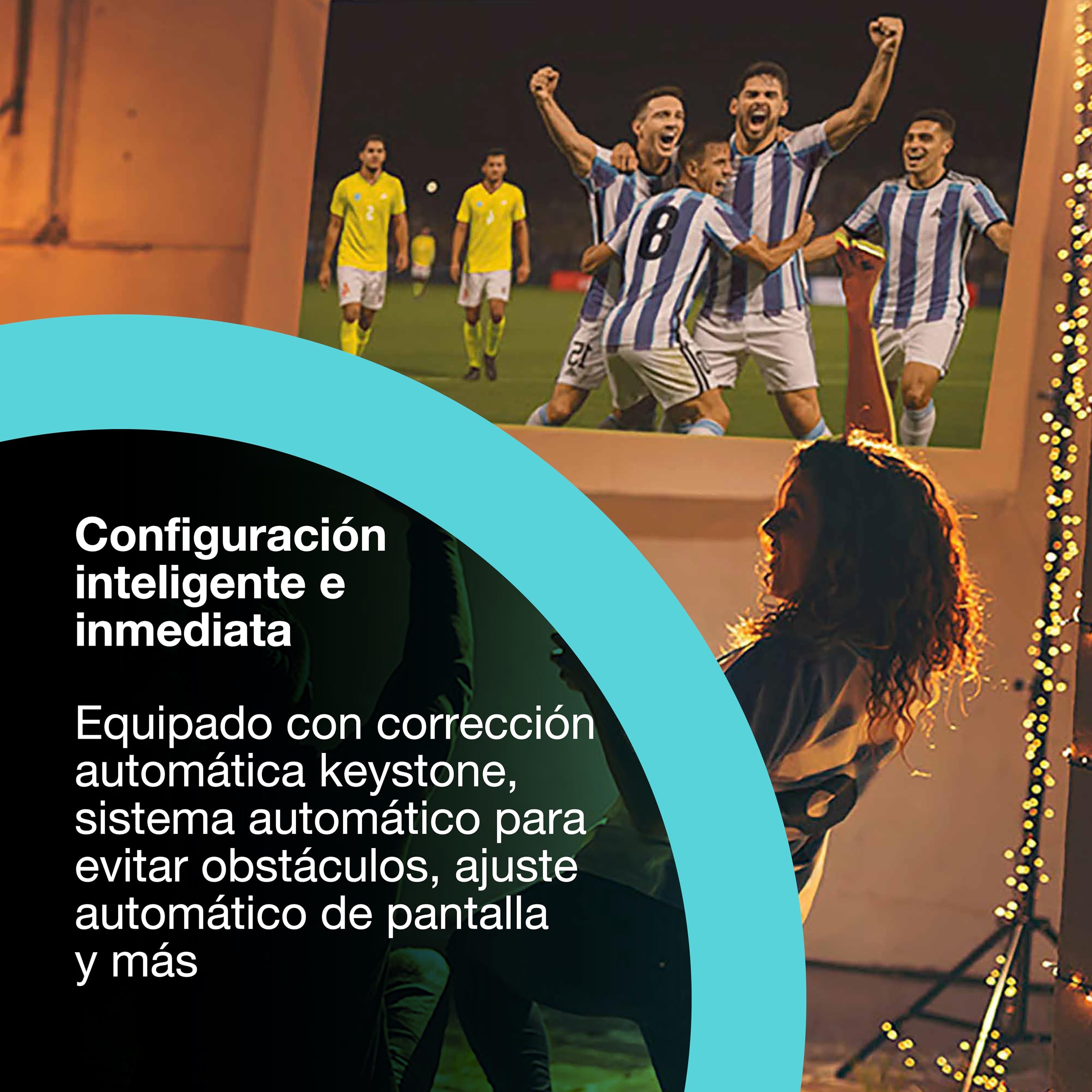 Epson Lifestudio Pop EF-61W | Proyector Smart TV portátil Full HD 1080p | Sound by Bose | 700 lúmenes | 3LCD x RGB-LED | Google TV | Pantallas de hasta 150″ | Garantía de 5 años | Blanco