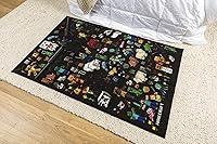 Vista 6 de Minecraft Mob - Alfombra de área estampada Tapete de interior, alfombras decorativas para sala de estar y dormitorio, decoración del hogar