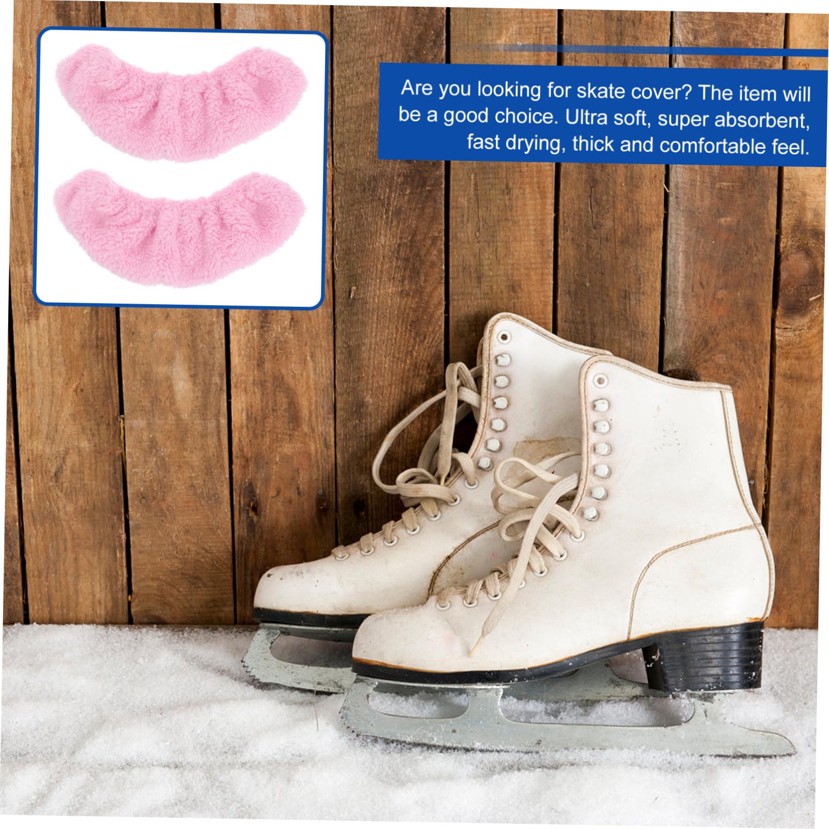 Conjunto de Patines Cubiertas de Patines Suaves Patinaje artístico cifra Patinar Tabla de Skimboard de Hielo Guardias de Hielo Rosa