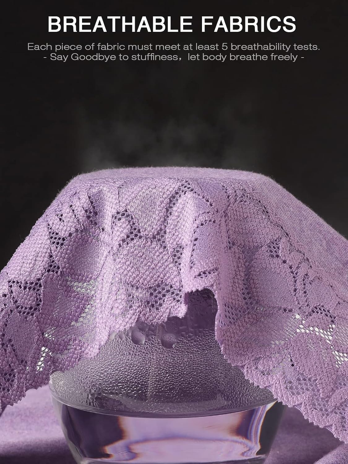 Womens Underwear Cotton Lace Panties Soft Bikini Panty Comfortable Hipster Stretch Full Ladies Briefs 5 Pack S-XL - Image 5