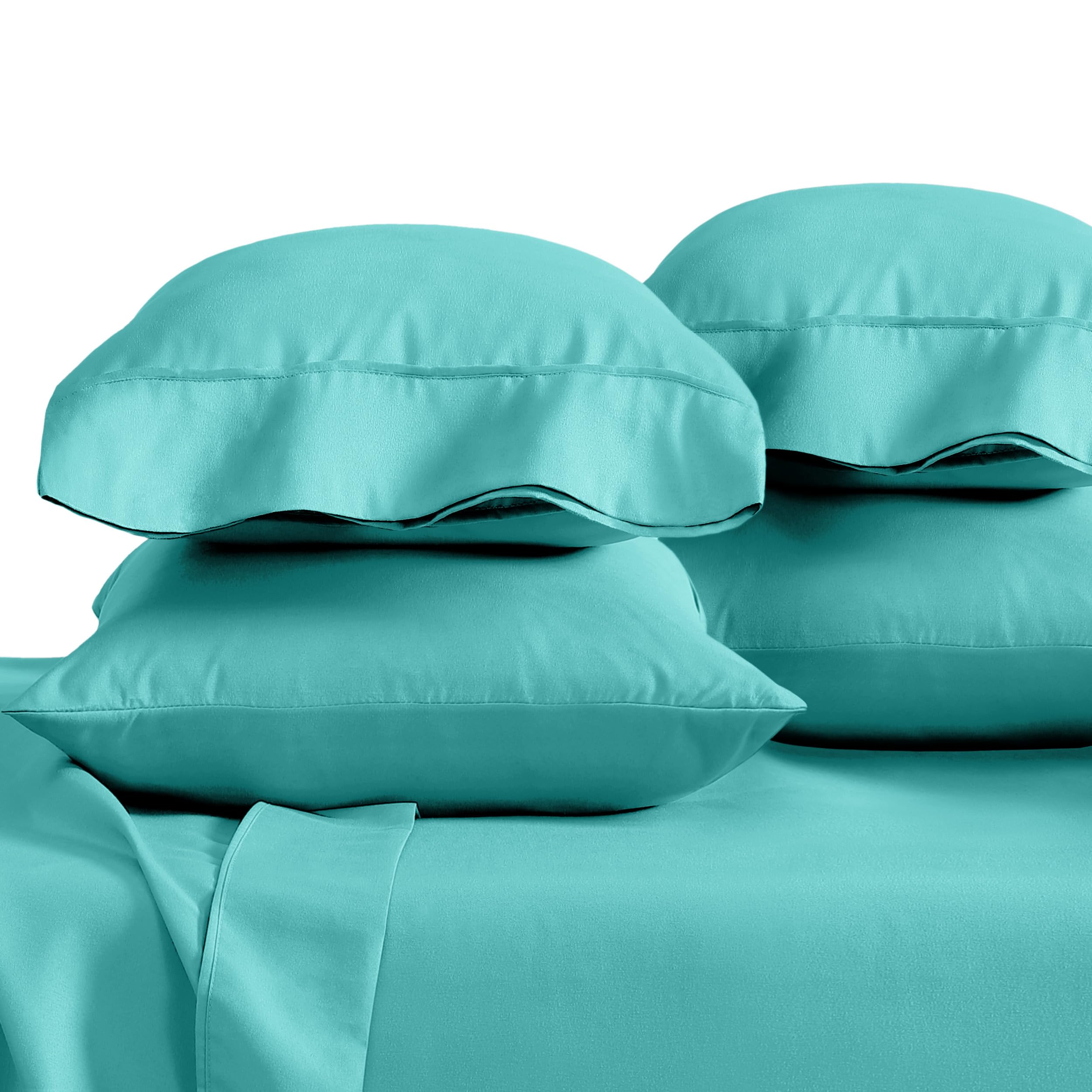 Bare Home Pillowcases Open End (Standard 4 Pack, Turquoise)