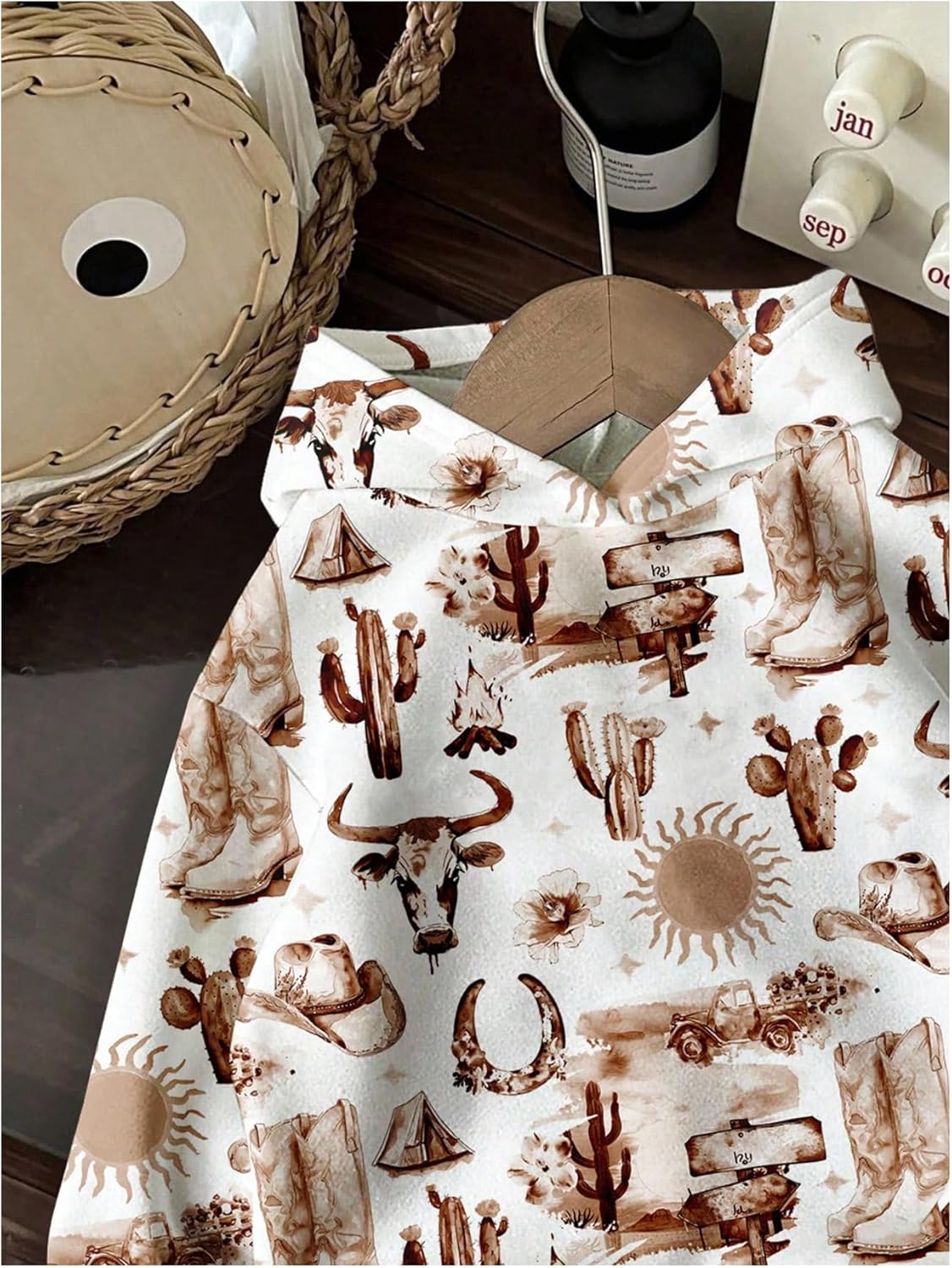 Women's Cowgirls Graphic Hoodies Lightweight Long Sleeve Hooded Sweatshirts Western Outfits - Image 3