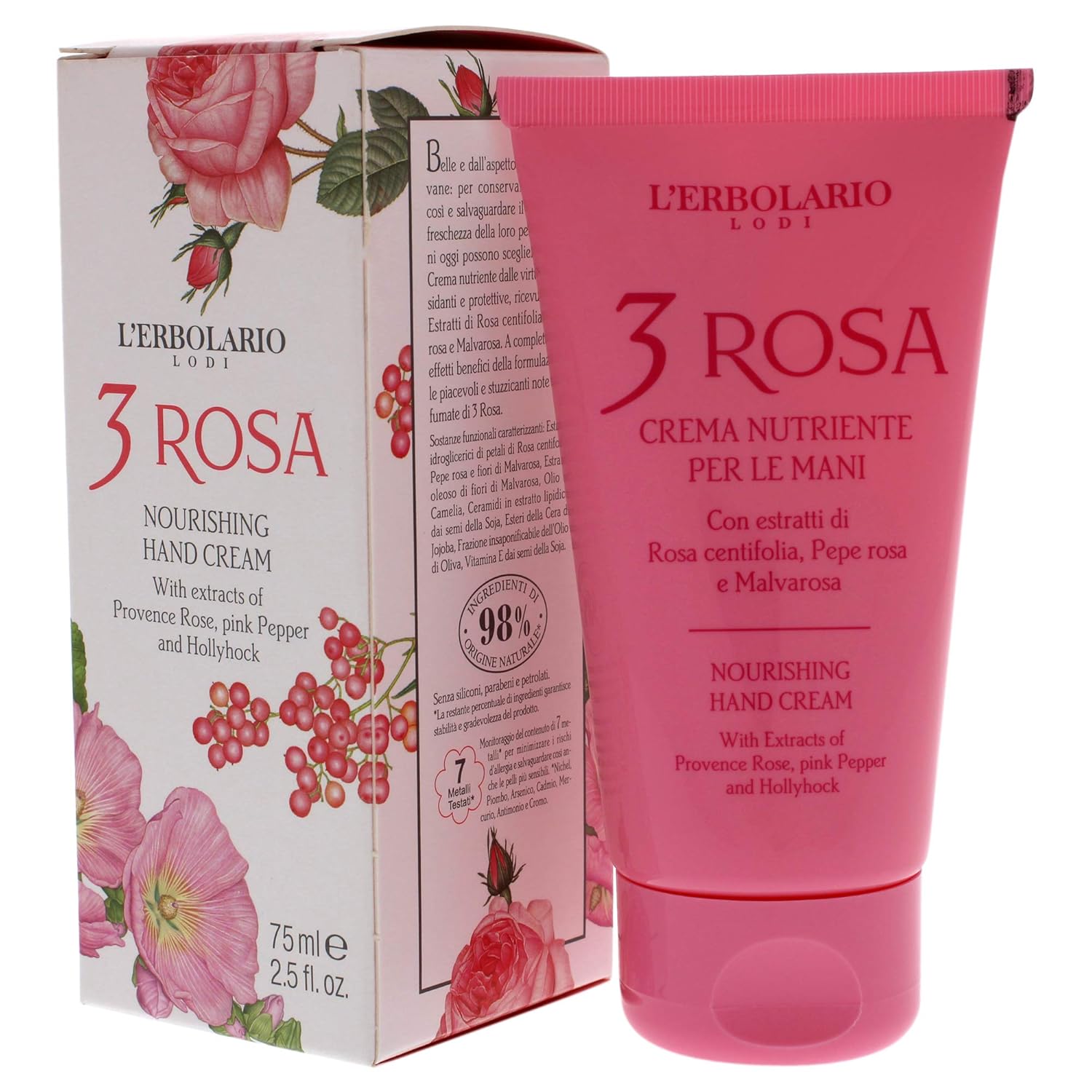 L’Erbolario 3 Rosa Nourishing Hand Cream - Moisturizing Hand Lotion for Women and Men with Camellia Oil - For Dry, Cracked Hands and Redness - 2.5 oz - Image 4