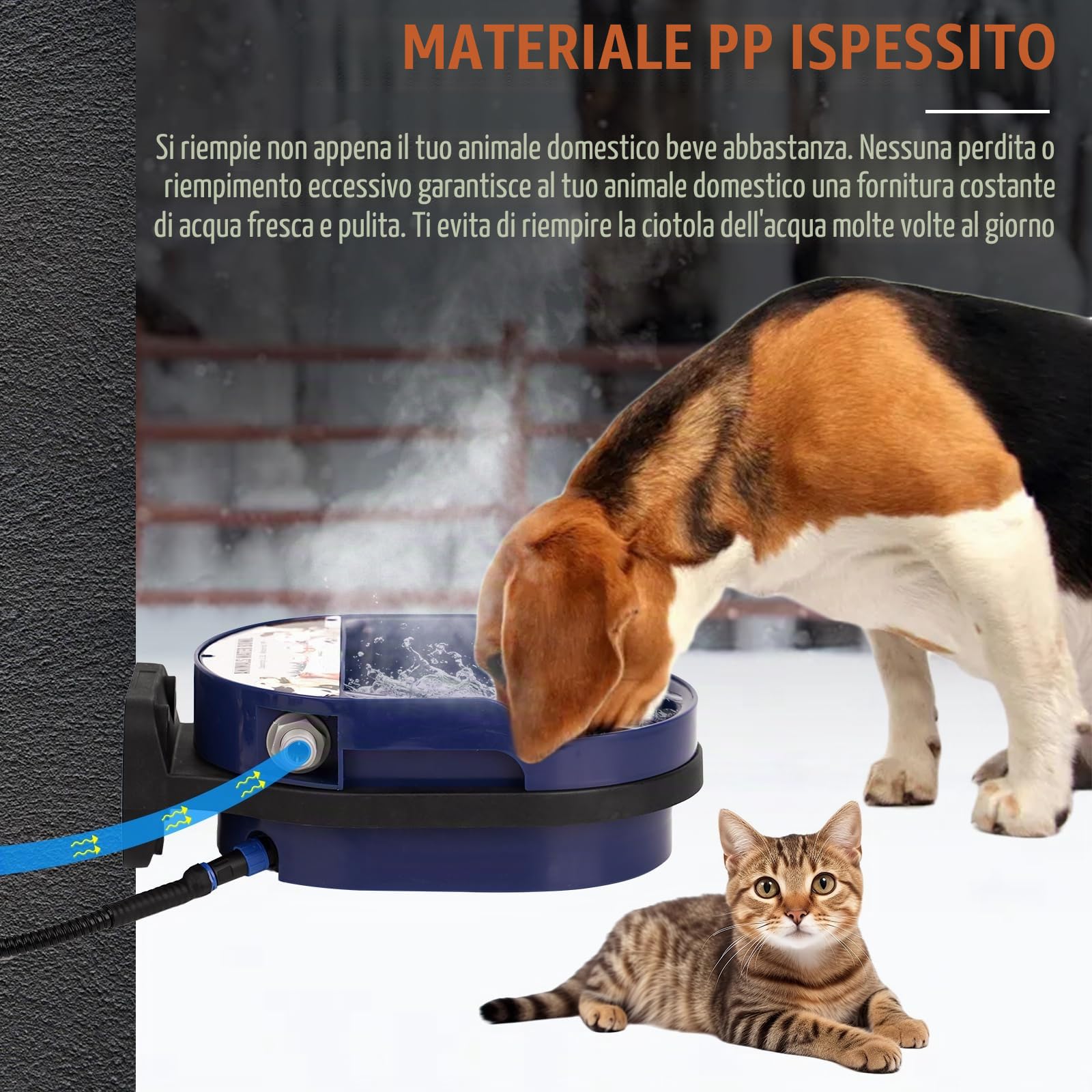 Abbeveratoio Riscaldato Per Cavalli, Abbeveratoio Per Bovini Con Valvola a Galleggiante, Termostato Automatico da 220 Volt, a Prova di Congelamento, Abbeveratoio Riscaldato Per Capre, Bovini e Cani