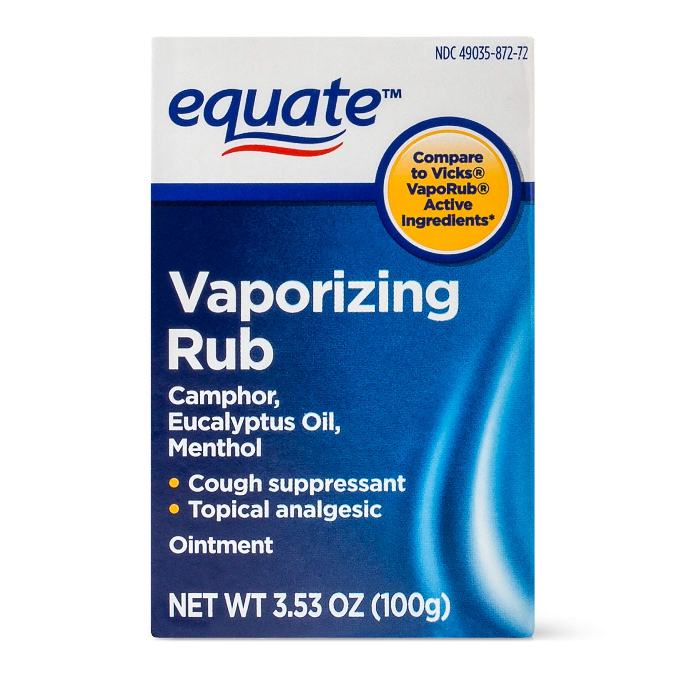 Pack of 12 - Equate Vaporizing Rub Ointment, 3.53 Oz