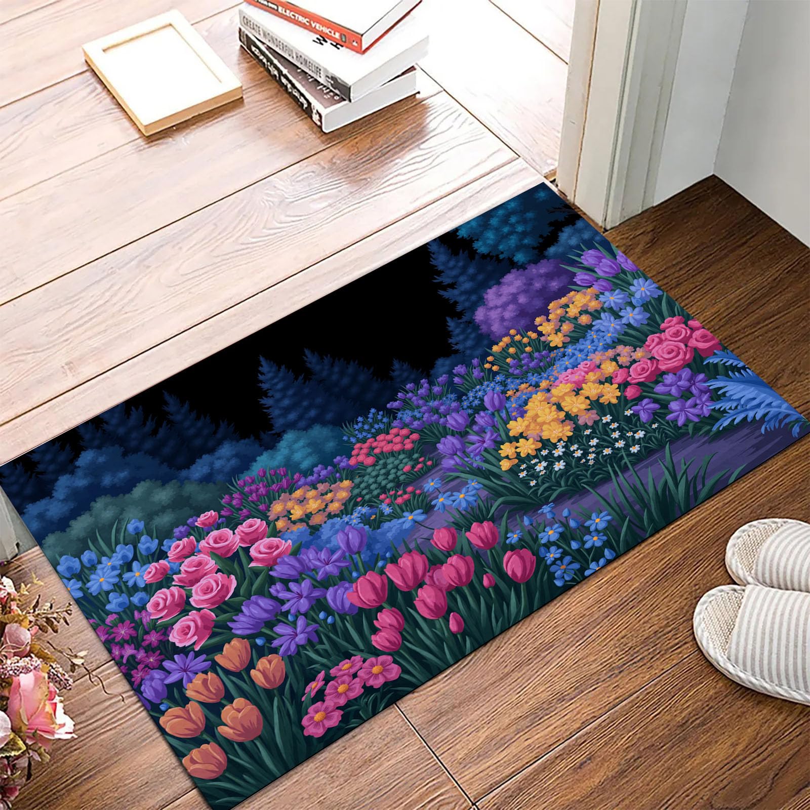 Tapis entree interieur 90x150cm antiderapant et facile a laver