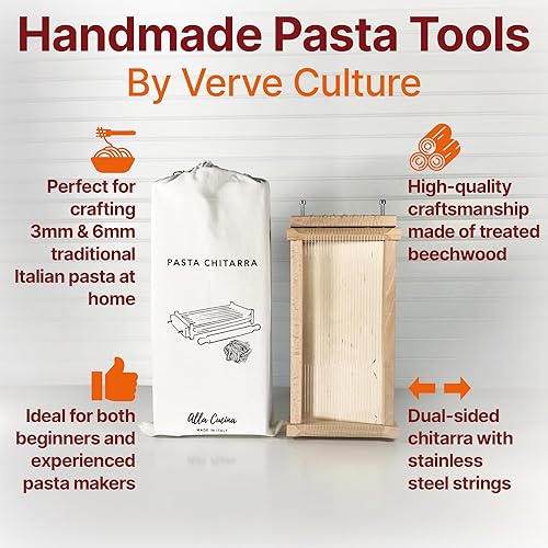 Miniatura 7 de Pasta italiana Chitarra con rodillo, por Verve CULTURE, pequeña