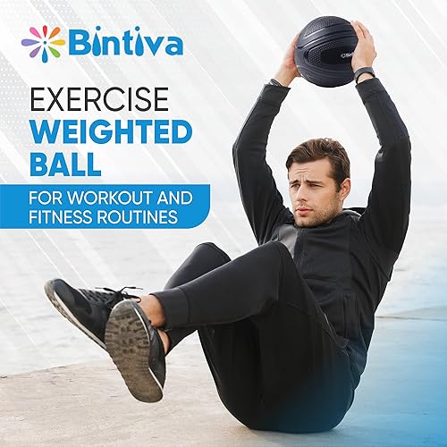 Miniatura 2 de bintiva Bola de golpe sin rebote - Bola de muerte con peso para ejercicio para rutinas de entrenamiento y fitness - Bola de peso muerto medicinal