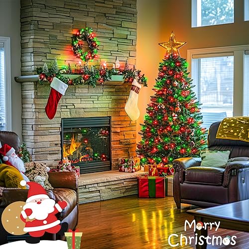 Miniatura 178 de JMEXSUSS Tira de luces de Navidad multicolor de 163 pies con 500 luces LED para exteriores, resistente al agua, alambre transparente, luces Varios