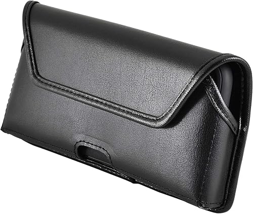 Vista 41 de Turtleback Funda para cinturón diseñada para iPhone 11 (2019) y iPhone XR (2018), funda vertical de cuero negro con clip giratorio para cinturón