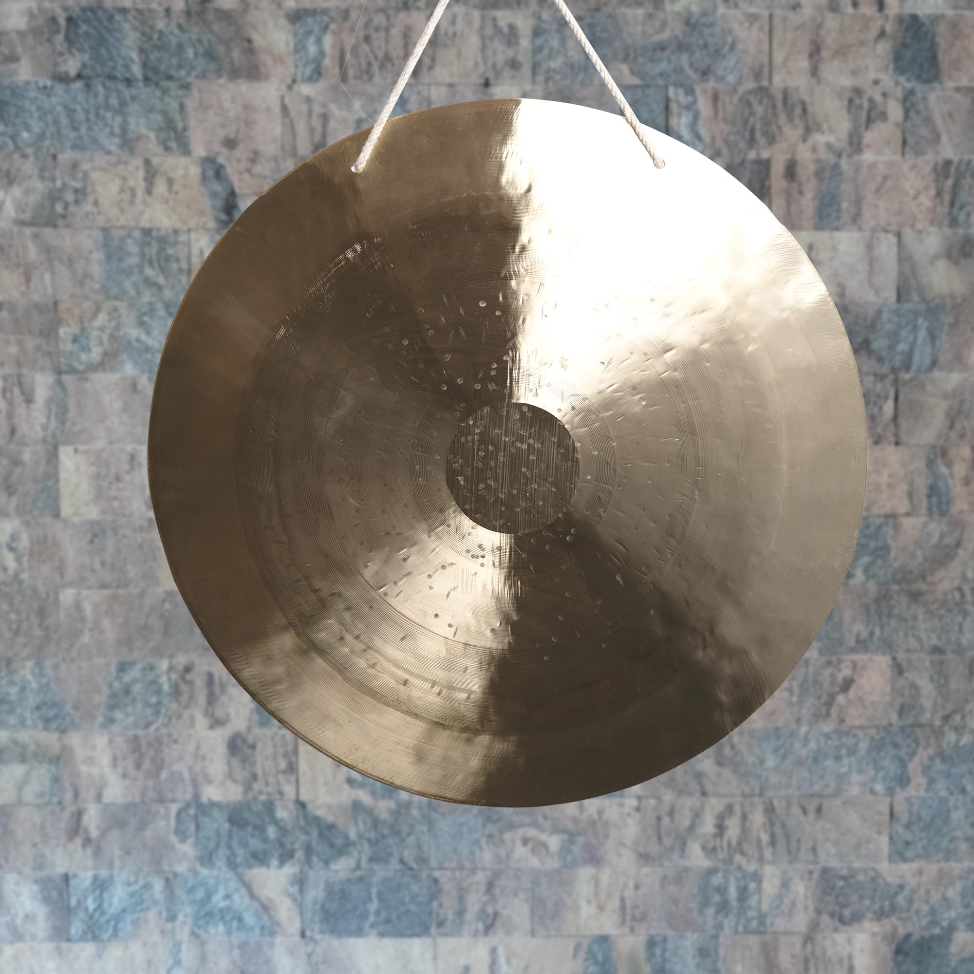 Feng Gong/Wind Gong 50 cm mit tollem Klang, inklusiv Holz-/ Baumwollklöppel -7008-