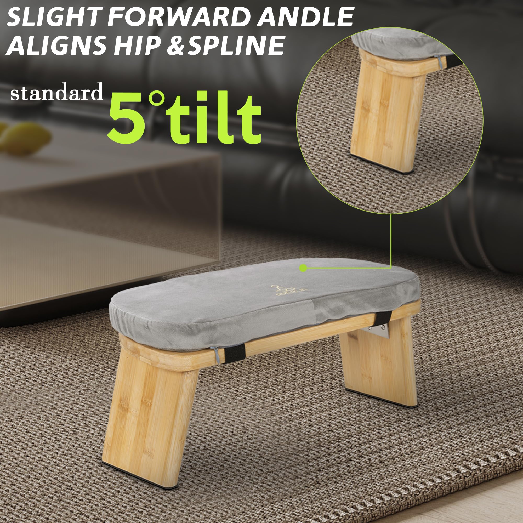 Test produit : banc de méditation Florensi en bambou - ergonomie et confort