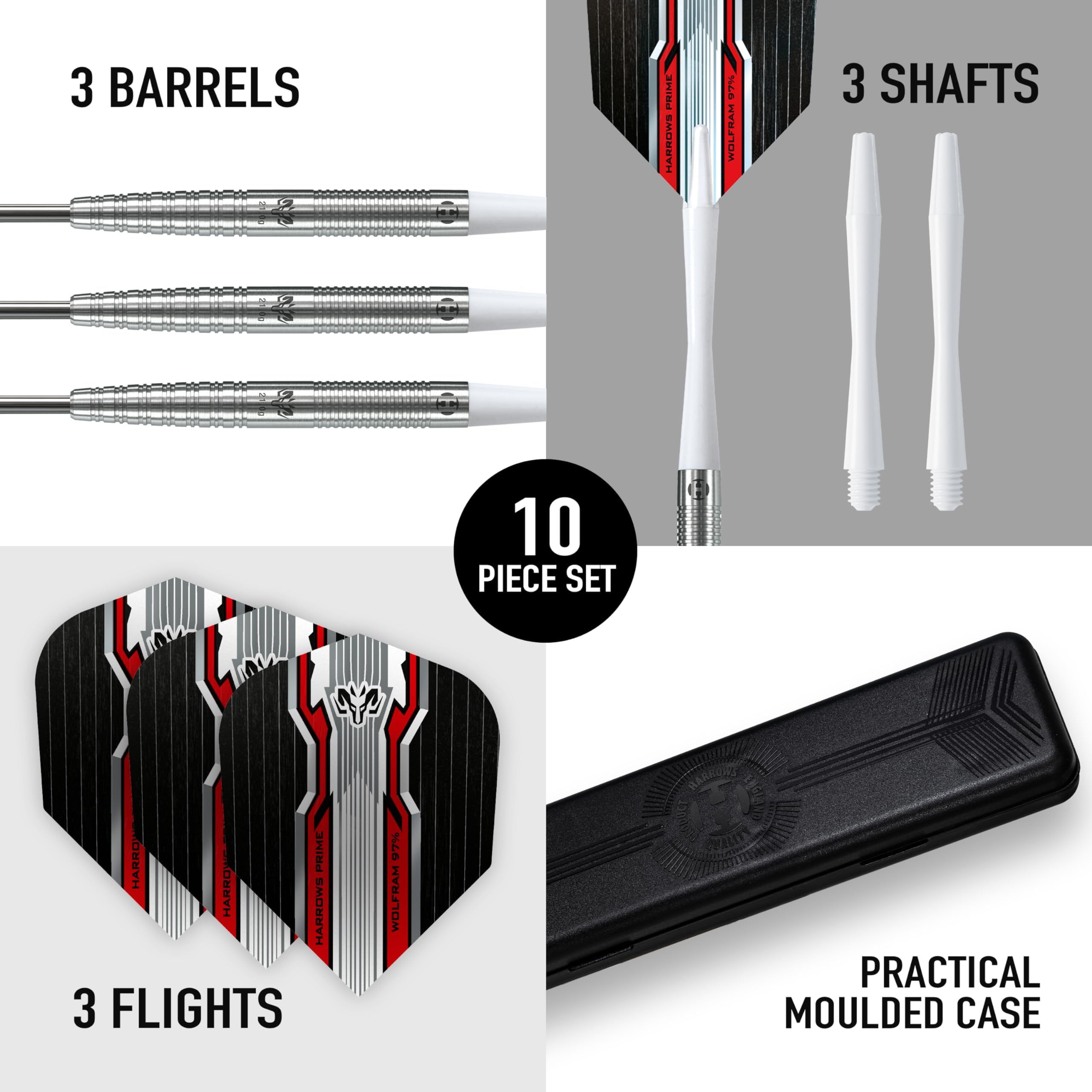 Harrows Fléchettes Wolfram Pointe Nylon pour Professionnel Wolf