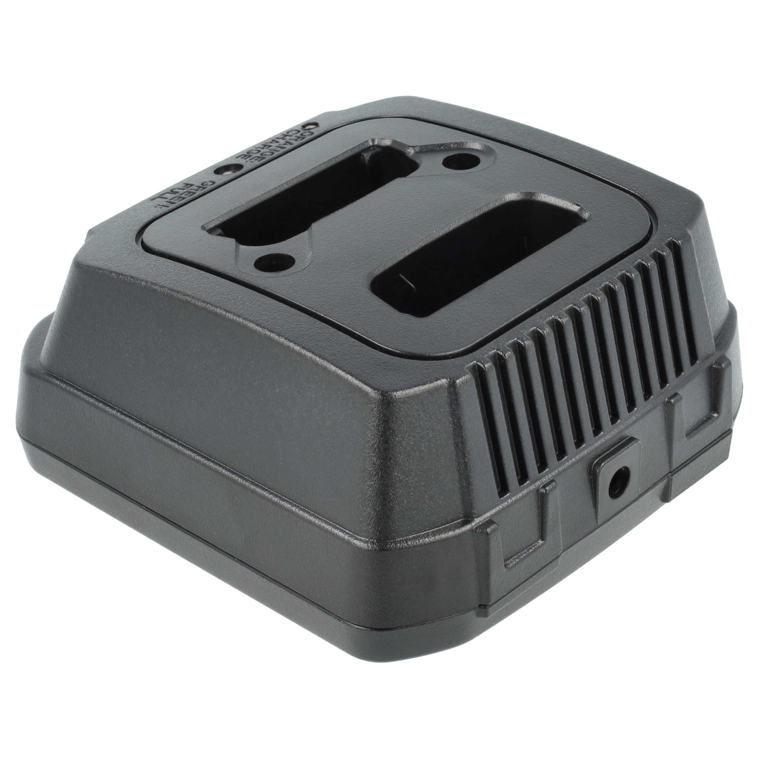 vhbw Cargador Dual Compatible con Motorola MTP 830S, 850 baterías de Radio - Estación de Carga + Fuente de alimentación, 4-15 V, 0,8 (2 x 0,4) A