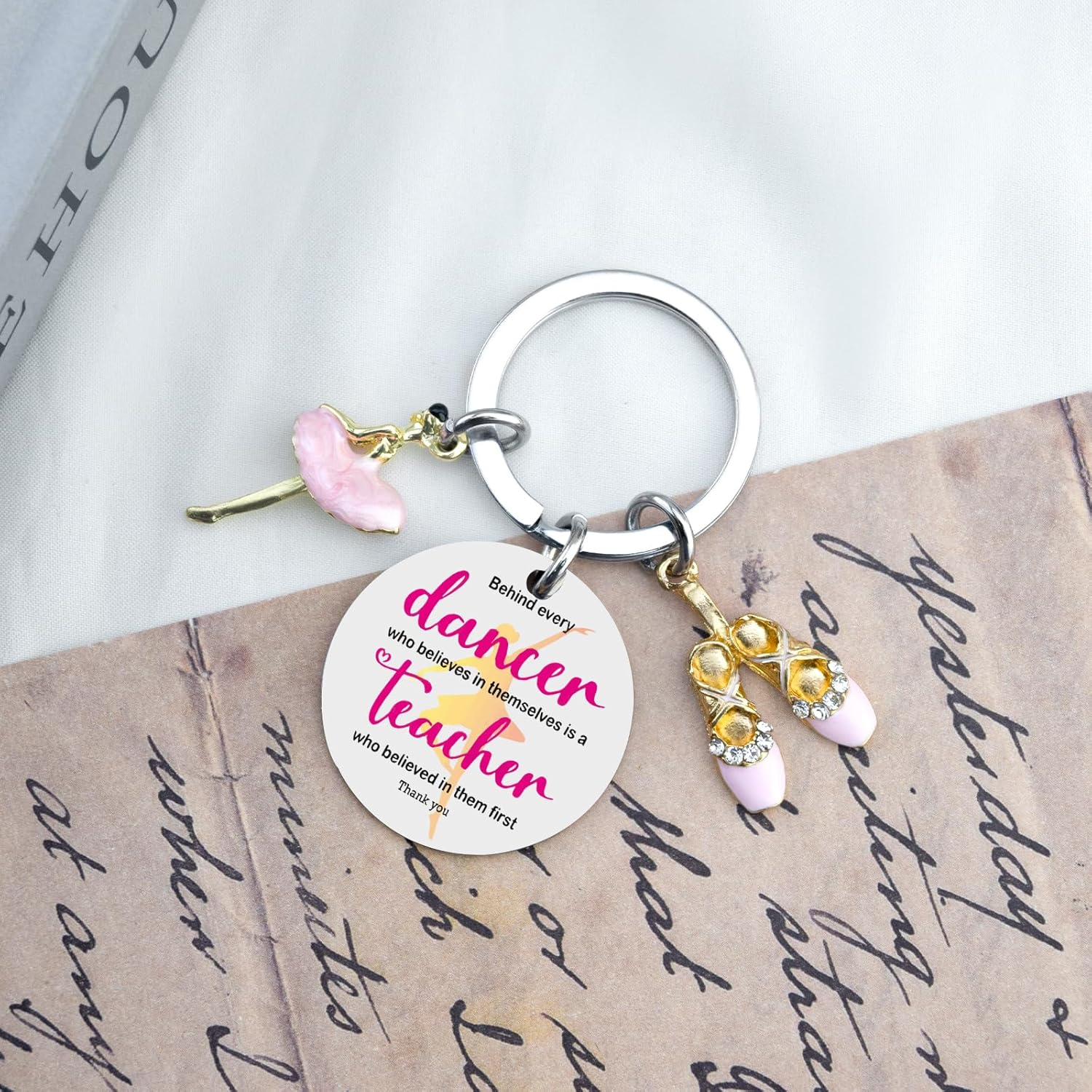 Dance Teacher Gifts Keychain Appreciation Gift for Women Behind Every Dancer Who Believes in Themselves Keychain Dancer Gifts for Female Daughter Sister Best Friend Gift - Image 5