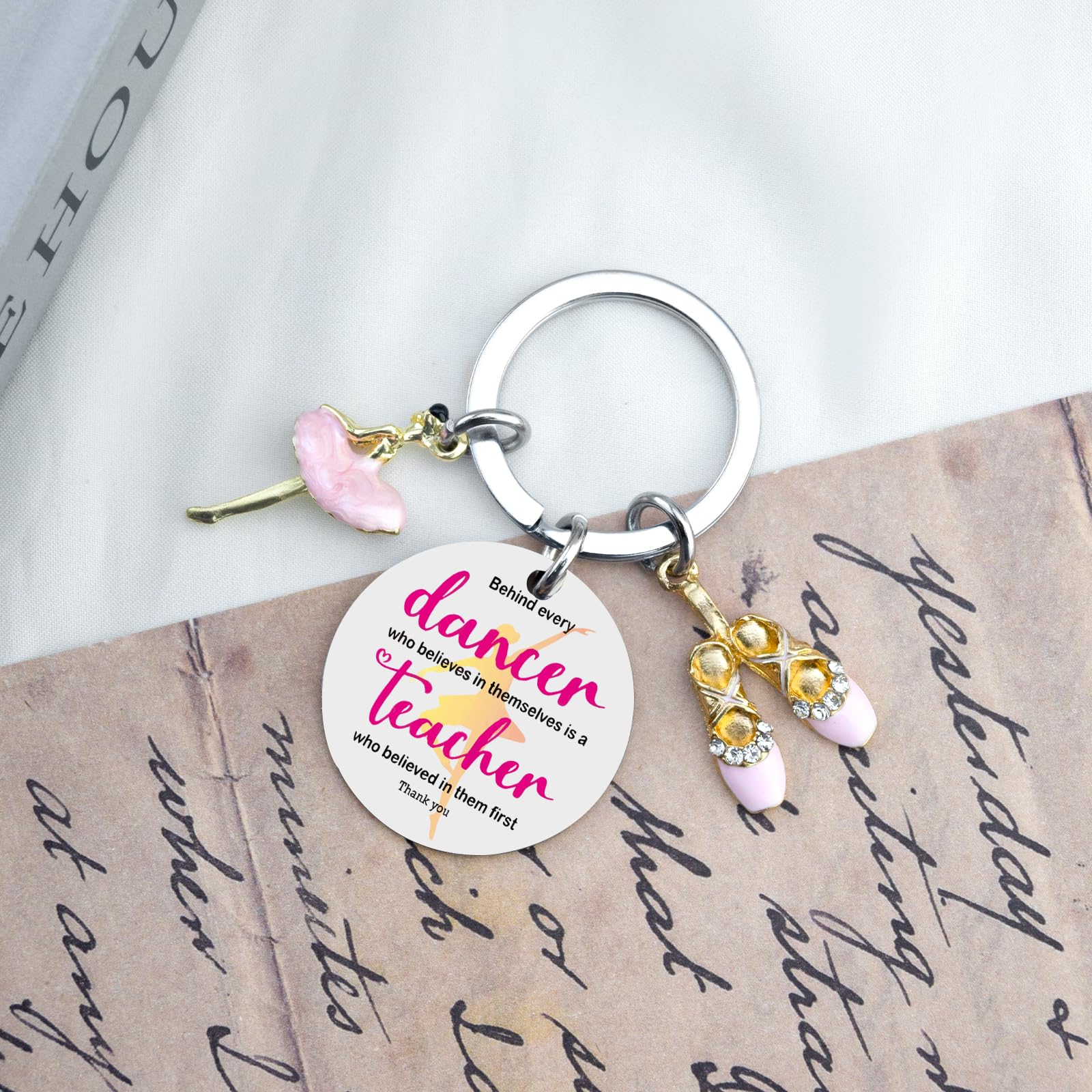 Dance Teacher Gifts Keychain Dance Teachers Appreciation Gifts Recital Gift For Girls Ballet Dancer Stuff Accessories Ballerina Present Behind Every Dancer Who Believes in Themselves Keychain