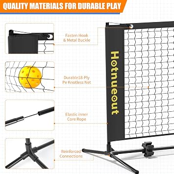6FT Small Mini Pickleball Net Set - Quick Setup Indoor/Outdoor Portable Practice Net