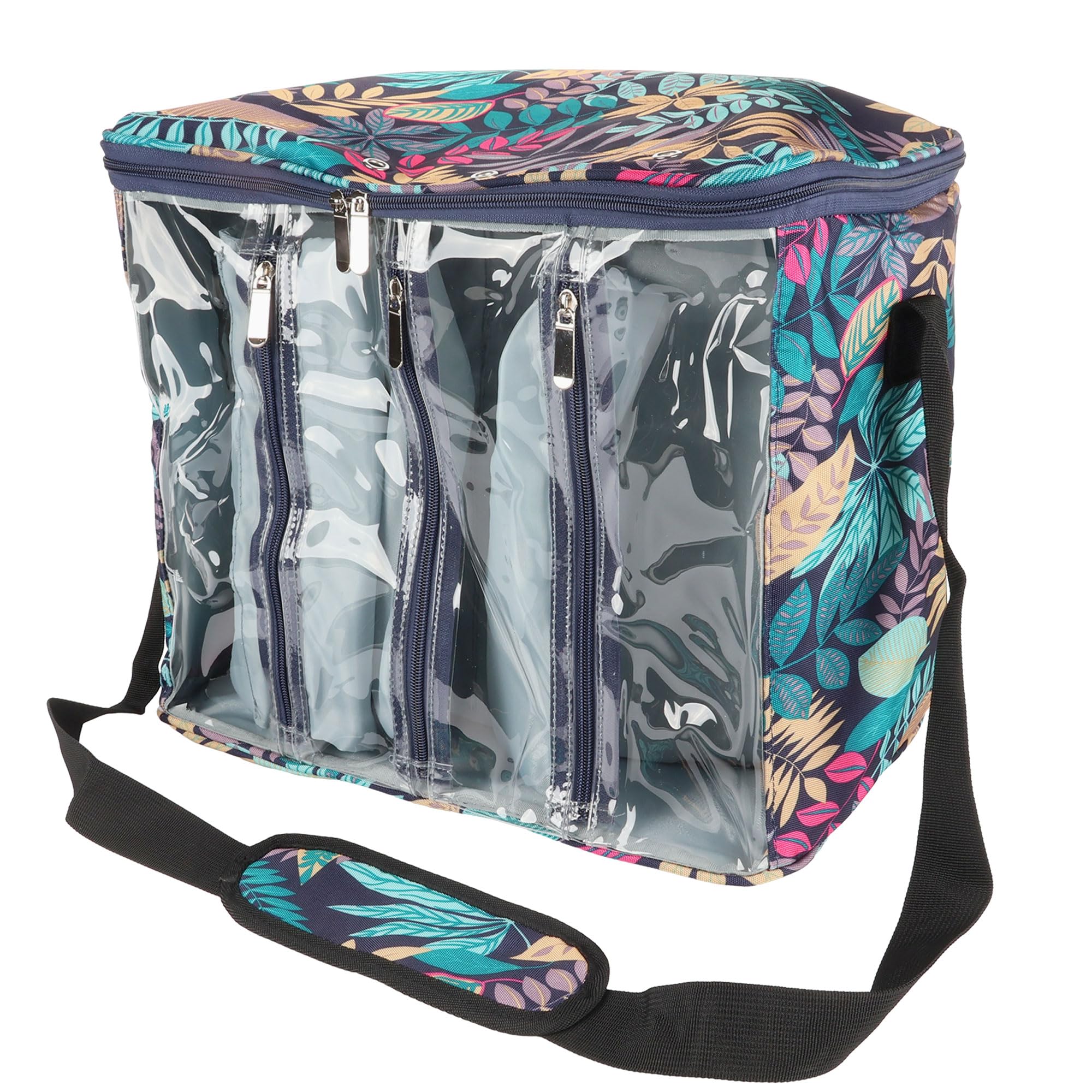 BambooMN JubileeYarn Oxford Fabric Yarn Storage Tote Bag - Flora - 1 Bag