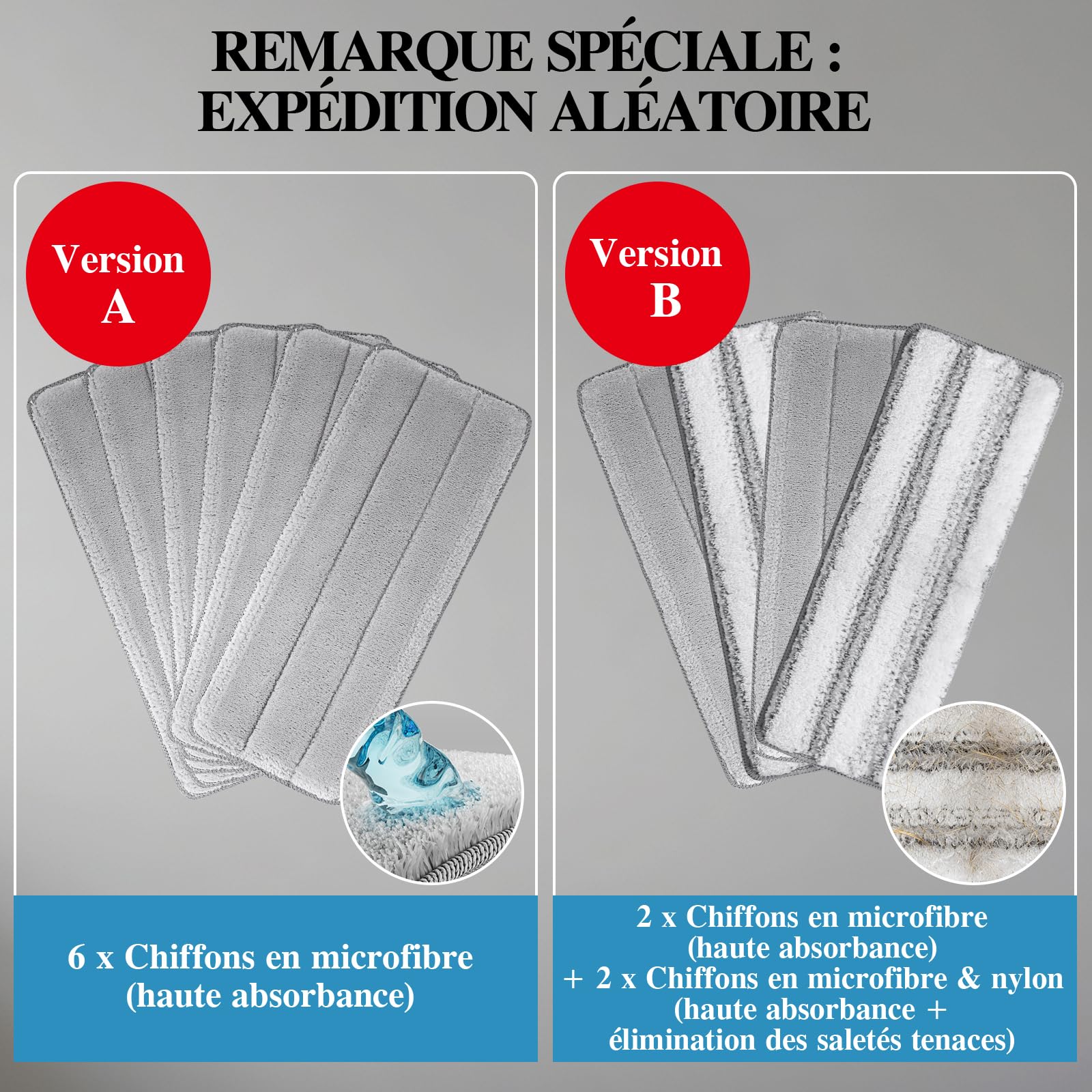 MASTERTOP Balai Plat Microfibre et Seau Essoreur, Serpillère Rotative 360° et Seau de Système Auto-Lavage pour Nettoyage de Sol Humide & Sec, avec 4 Tampons (Beige)