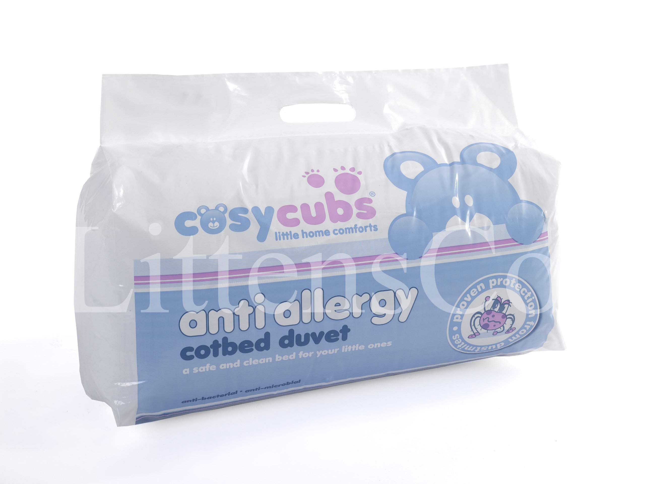Littens Cosy Cubs Kids Cot Bed Duvet 4.5 Tog Anti Allergy Filling- 120 x 150 cm. Extremely Soft 5 Star Hotel Quality- Anti Dust mite Anti Allergy Filling, Toddler Quilt- Washable at Home