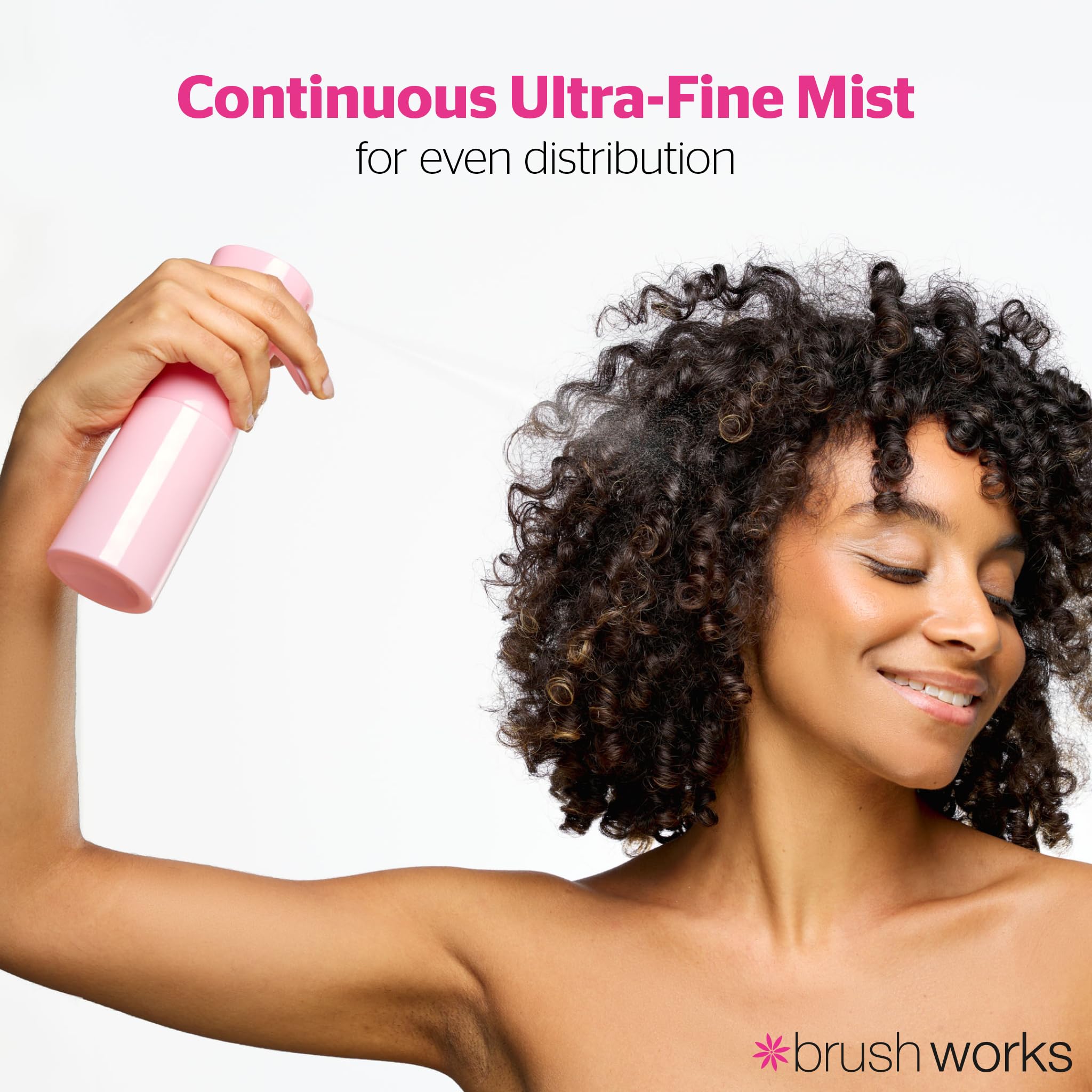 Brushworks Continuous Mist Spray Bottle - różowa