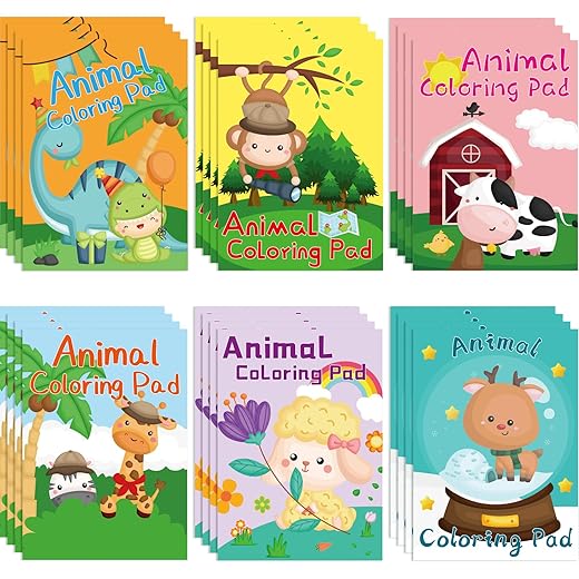 Mini Coloring Books for Kids Party Favors 24PCS 2-4 4-8 Coloring Book Party Favors Classroom Activities for Kids Birthday Classroom School Supplies