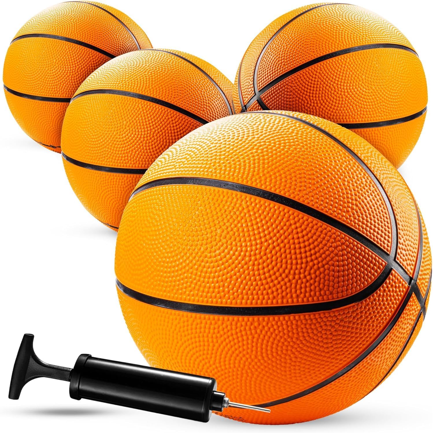 Set mini palloni basket arancio (4 pz) 17,8 cm - Bedwina