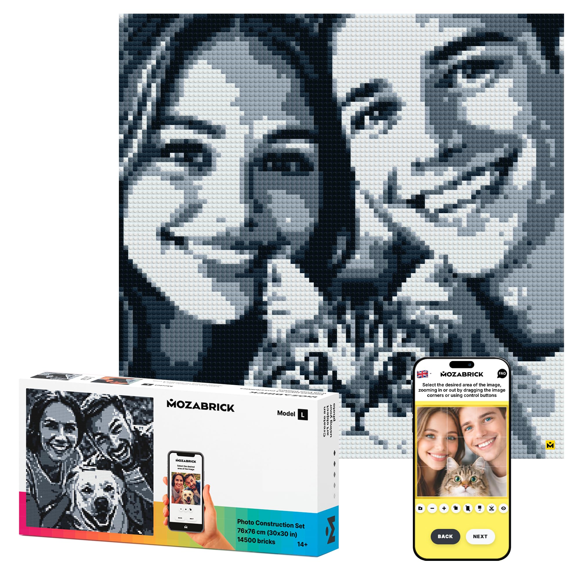 Amazon.com: MOZABRICK L Custom Photo Mosaic Building Set | DIY