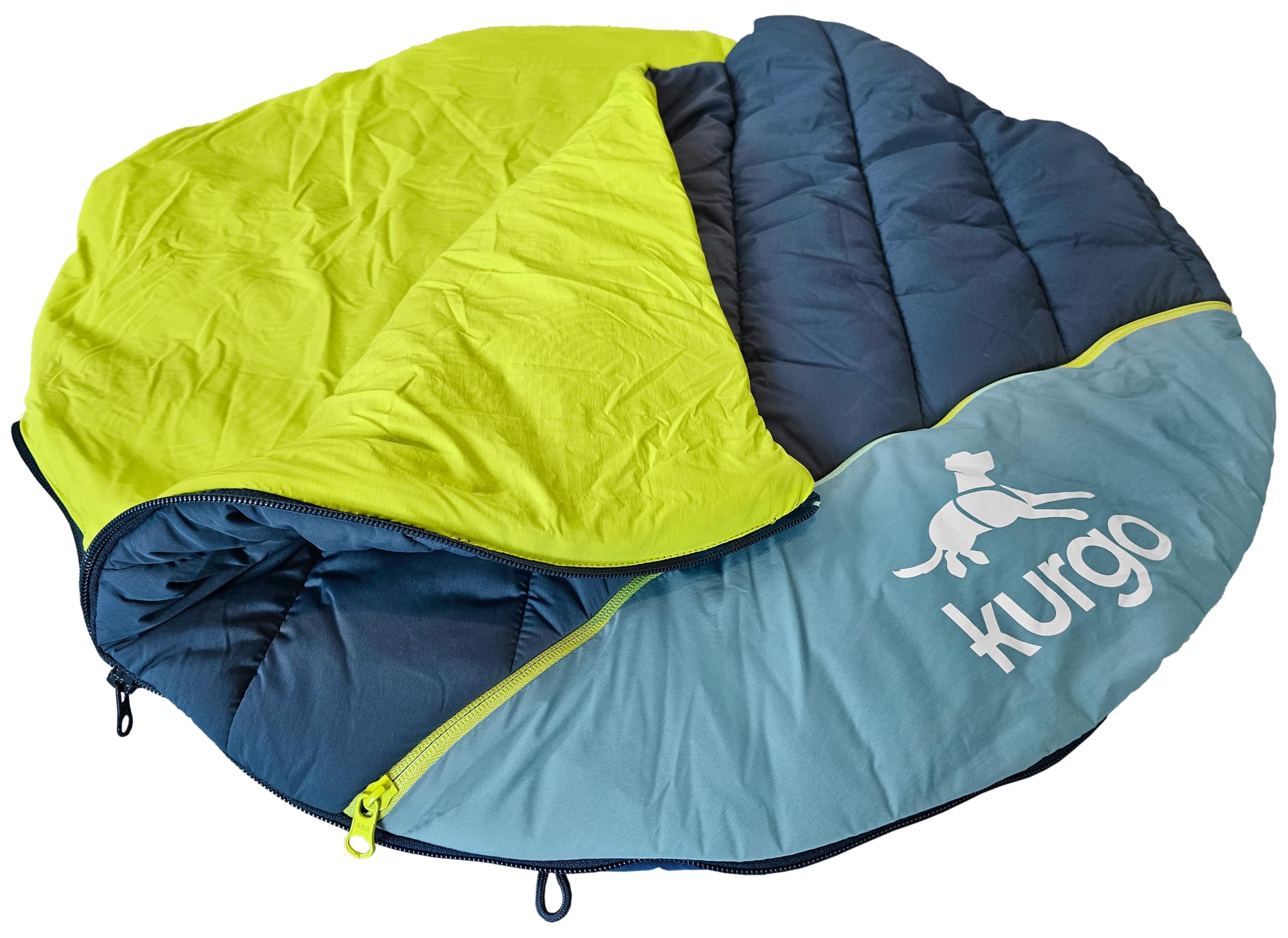 Kurgo Pup Sack, lit de Voyage pour Chien pour l’extérieur, Sac de Couchage pour Animaux de Compagnie pour Le Camping et la randonnée, avec Sac de Rangement, résistant à l’Eau, Tailles 76 cm et 102 cm