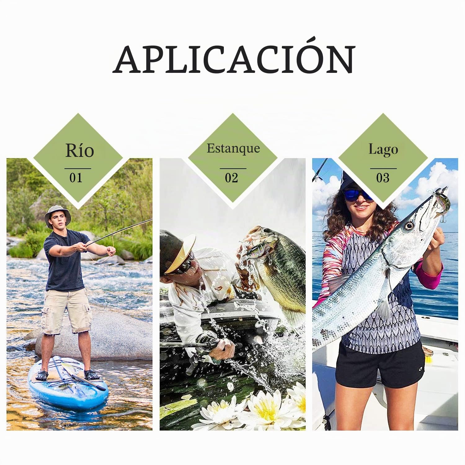 TRUSCEND señuelos de Pesca para Agua Dulce y Salada, Lifelike Swimbait para la Trucha Bass, Lento hundimiento Bass señuelo de Pesca, Regalo de la Pesca para los Hombres, la Pesca Familiar Gear