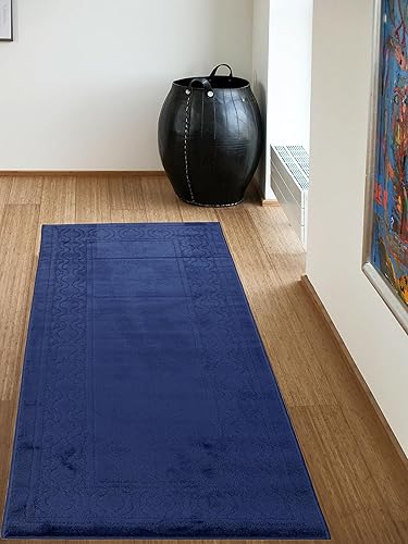 Maximus - Alfombra para corredor, diseño de enrejado, extralarga, 26 pulgadas de ancho x 3 pies de largo, tamaño a elección, parte trasera de goma