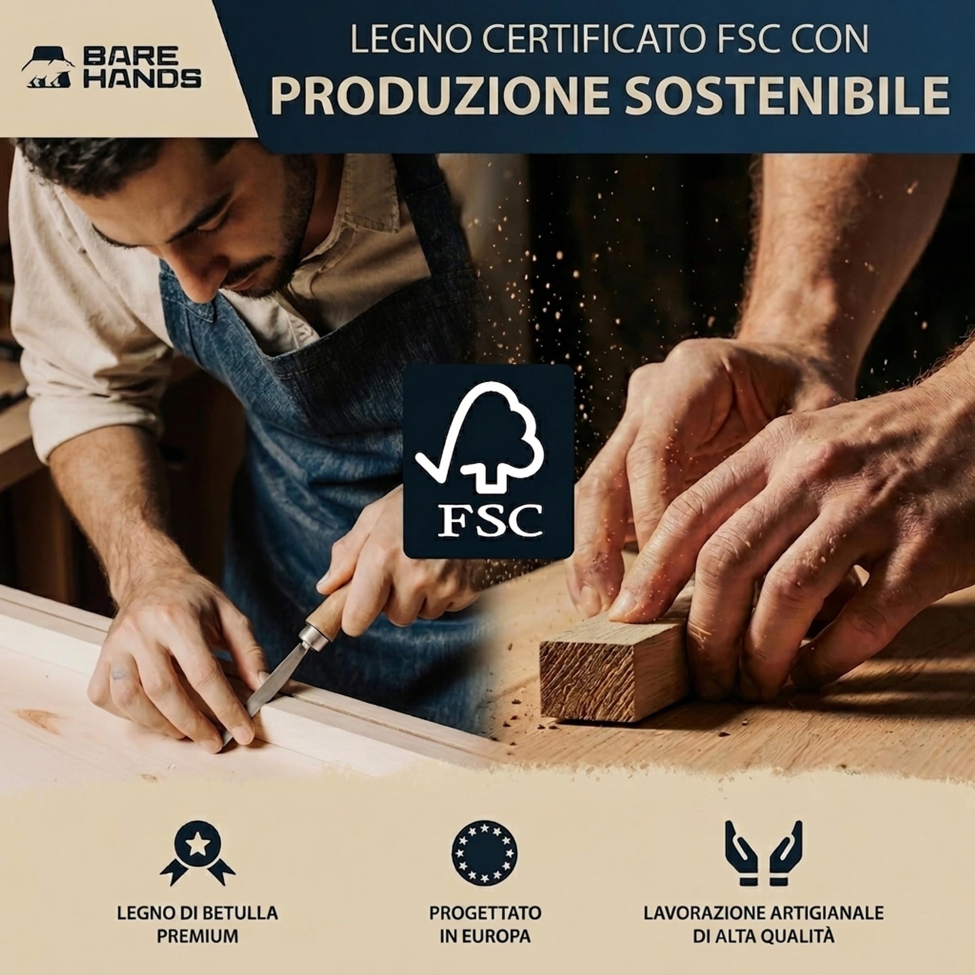 Bare Hands Spalliera Svedese in Legno per Adulti e Bambini – Parete da Ginnastica e Arrampicata Fino a 200 kg – Estremamente Robusta – Disponibile con o Senza Barra per Trazioni e Dip