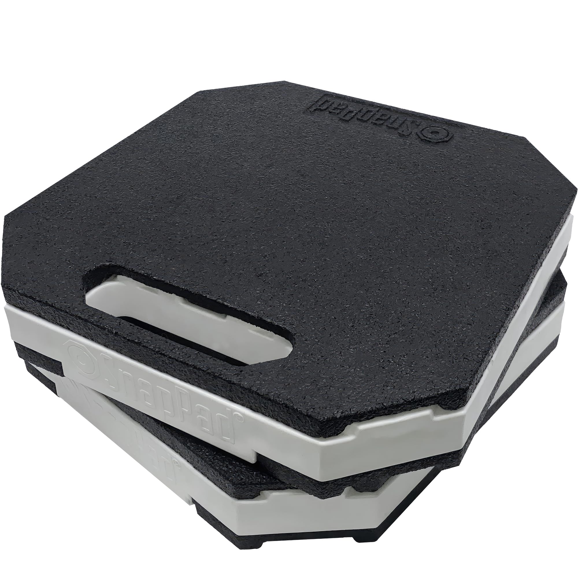 SnapPad StakPad RV Leveling Blocks – Precise Fit for Class A, B & C Motorhomes, Fifth Wheels, Travel Trailers & More – 12x12” – Bigger Surface Area, More Stability – Pack of 2 Leveling Blocks for RVs